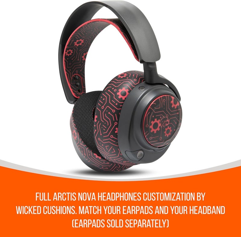 WC HeadbandZ Arctis Nova - Upgraded Silicone Headband for Arctis Nova Headsets by Wicked Cushions - Enhanced Flexibility, Comfort, and Style with Matching Earpad Designs | Techne - Image 5